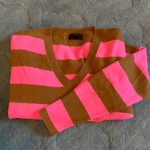 J. Crew Italian cashmere long sleeve, v-neck sweater. Size medium